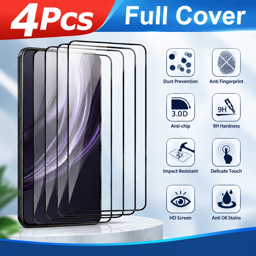กระจกนิรภัย 4 ชิ้น สำหรับ Real - Realme C67 บทวิจารณ์และราคา